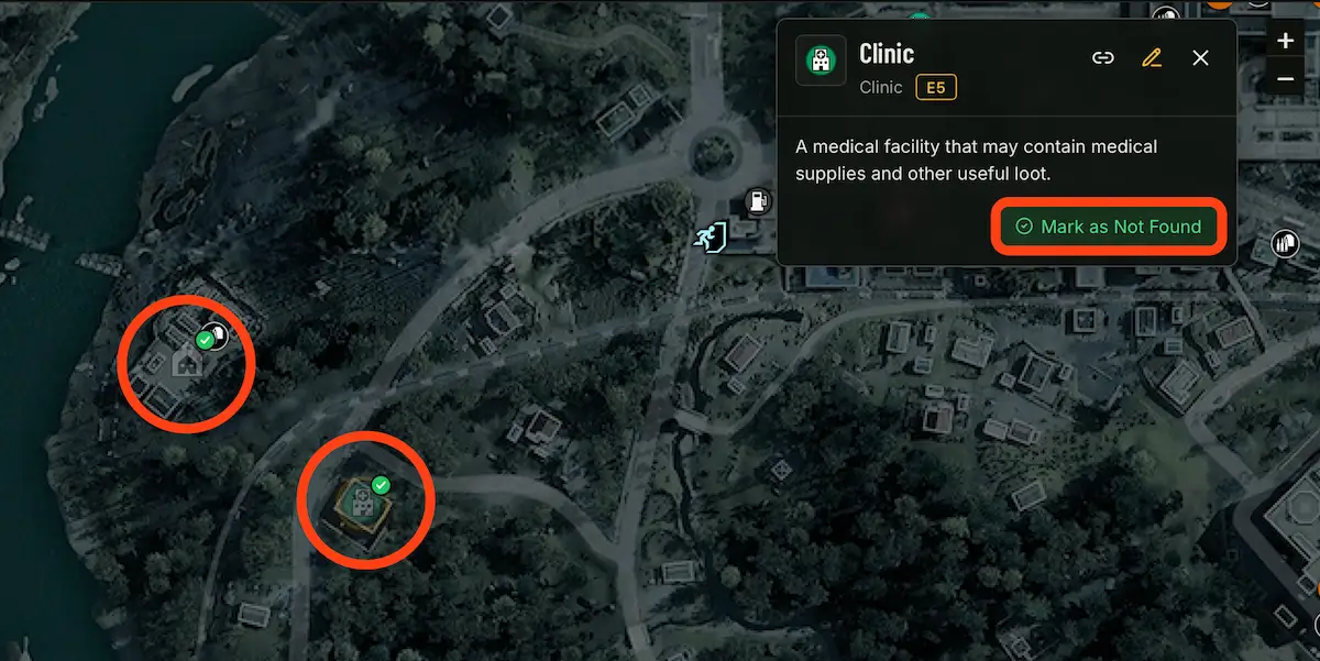 Found and unfound collectible locations on DMZHUB Interactive Maps