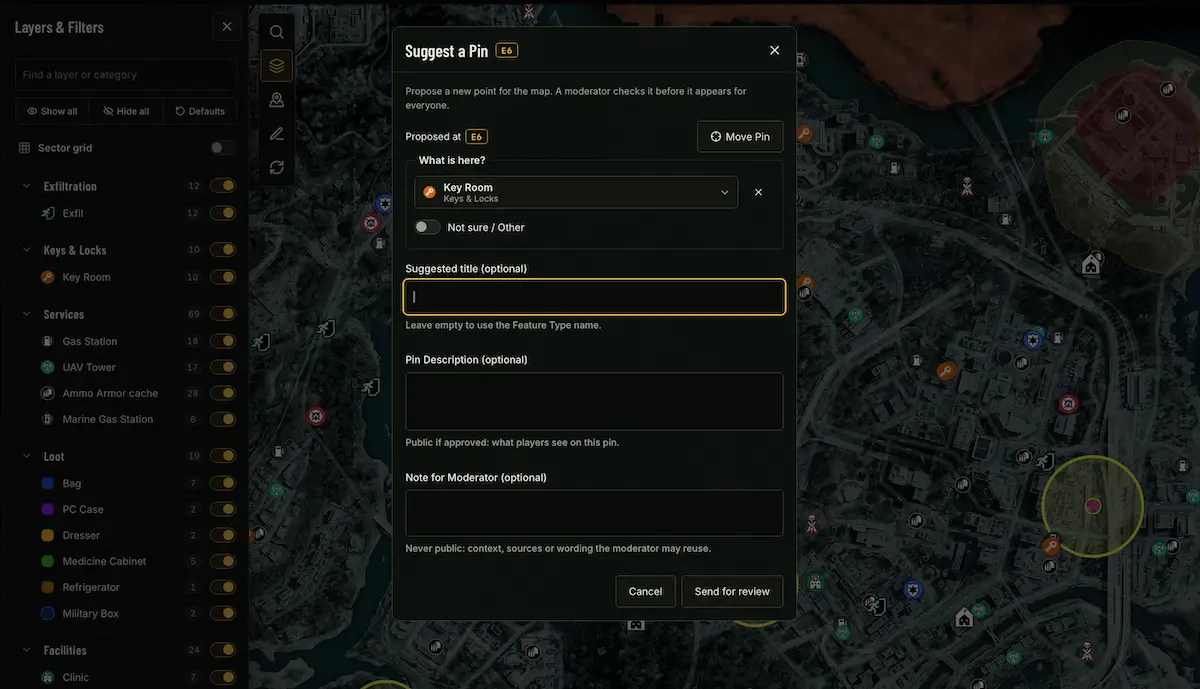 Submit locations and suggest edits to the DMZHUB public map